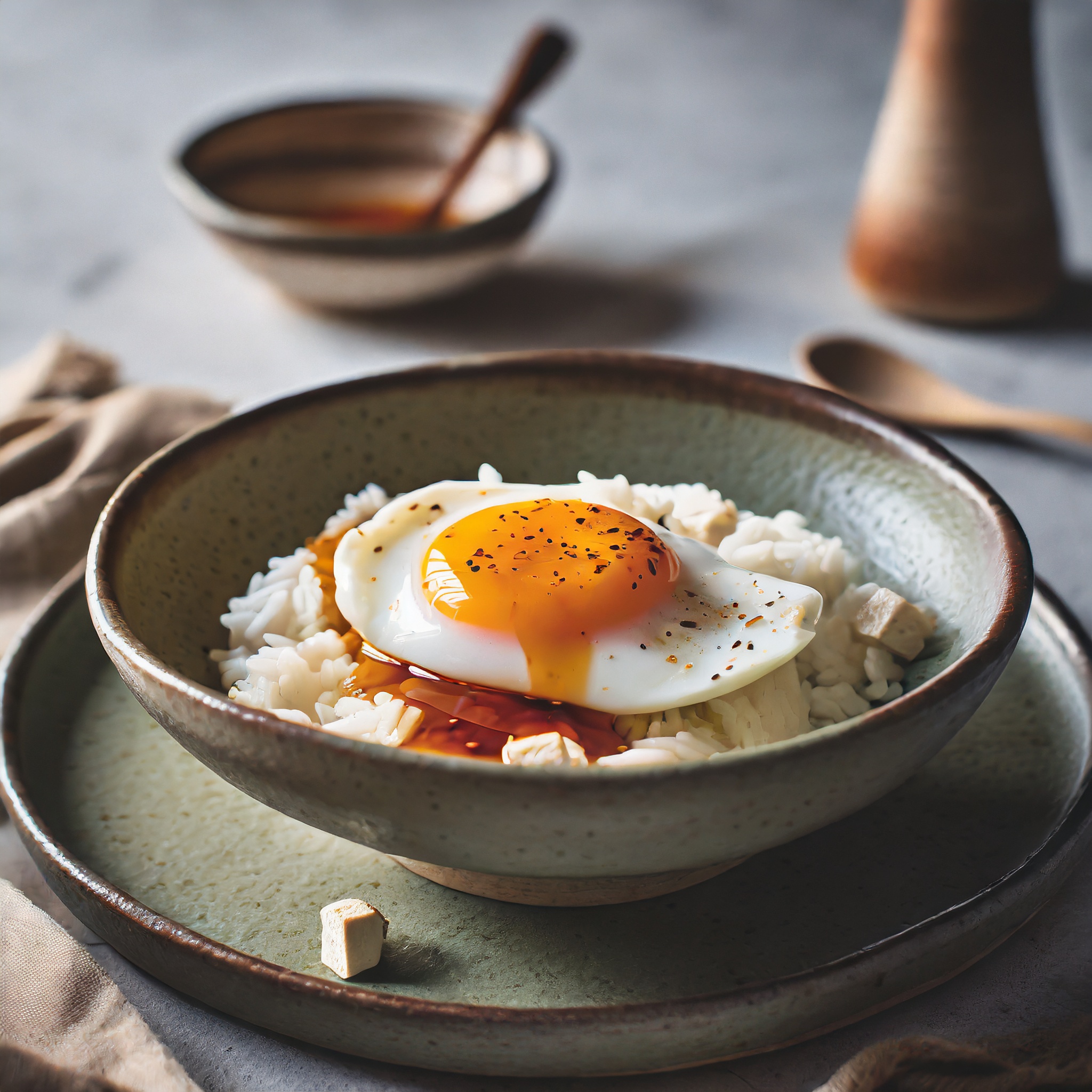 Recette de Bol de riz basmati, tofu en sauce aigre douce & œufs miroir