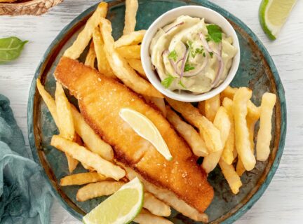fish and chips avec frites