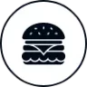 icône de sandwich et burger